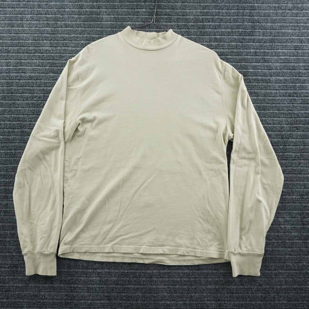 2016 F.O.G. Fear of God Mock Neck Long Sleeve T-Shirt Small‎ Tan Collection Two